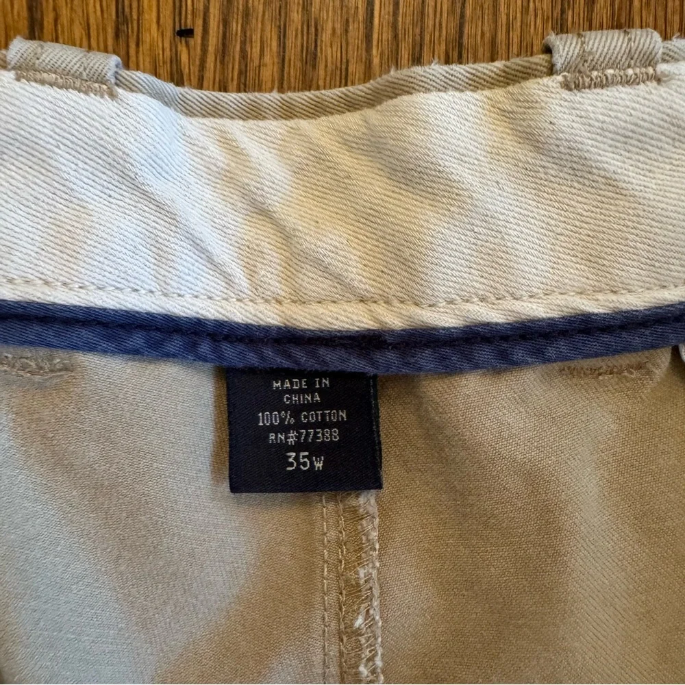 J.Crew Broken-In Chino Shorts Mens 35 Khaki Cotton 10.5”